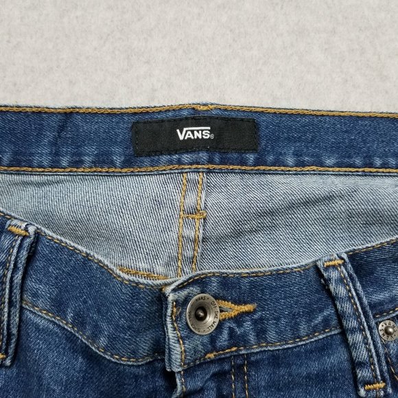 Vans Womens‎ Jeans 34x32 Blue Denim Straight Stretchy Mid Rise - Picture 7 of 15